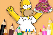 Coloring Book: Simpson Doughnut